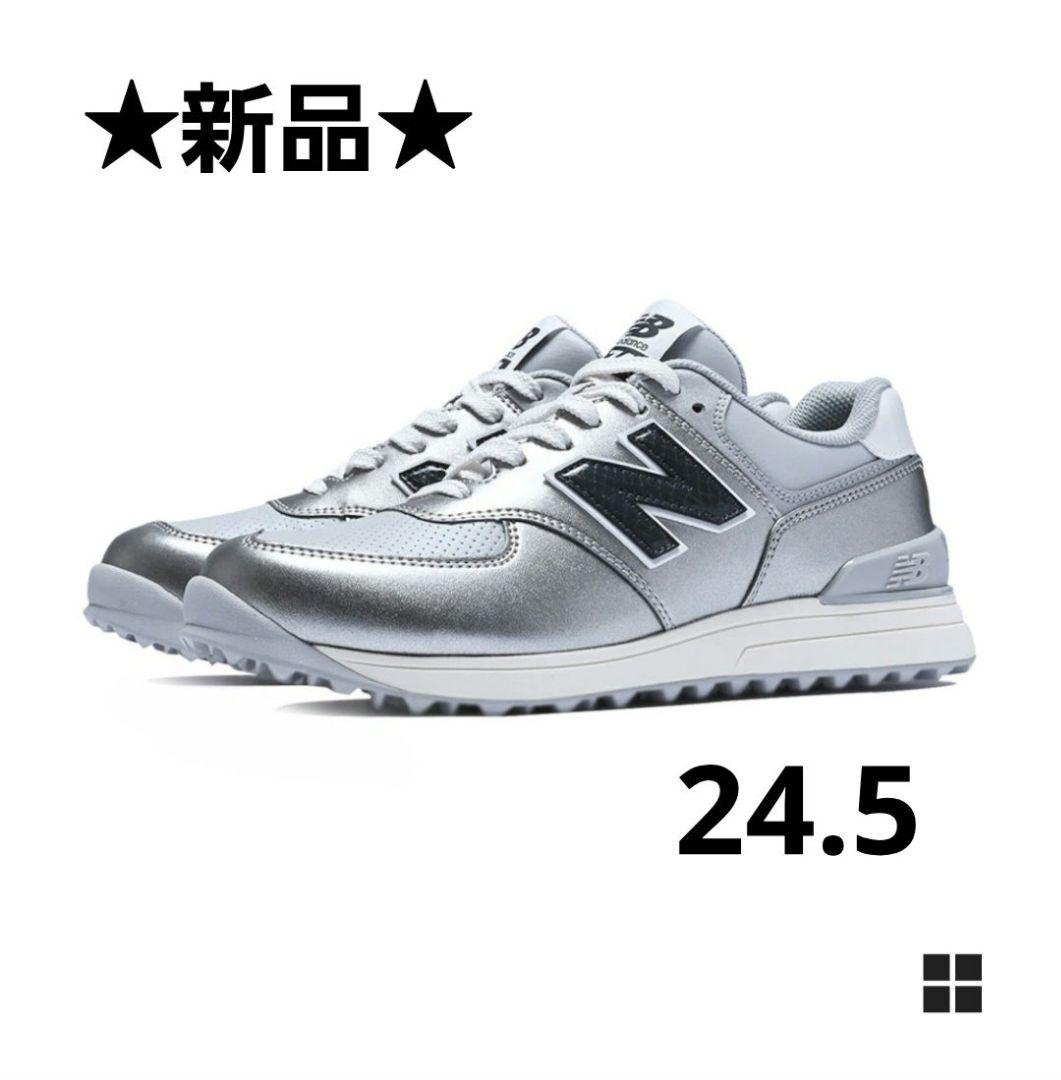 新品★new balance ゴルフシューズ スパイクレス 24.5cm