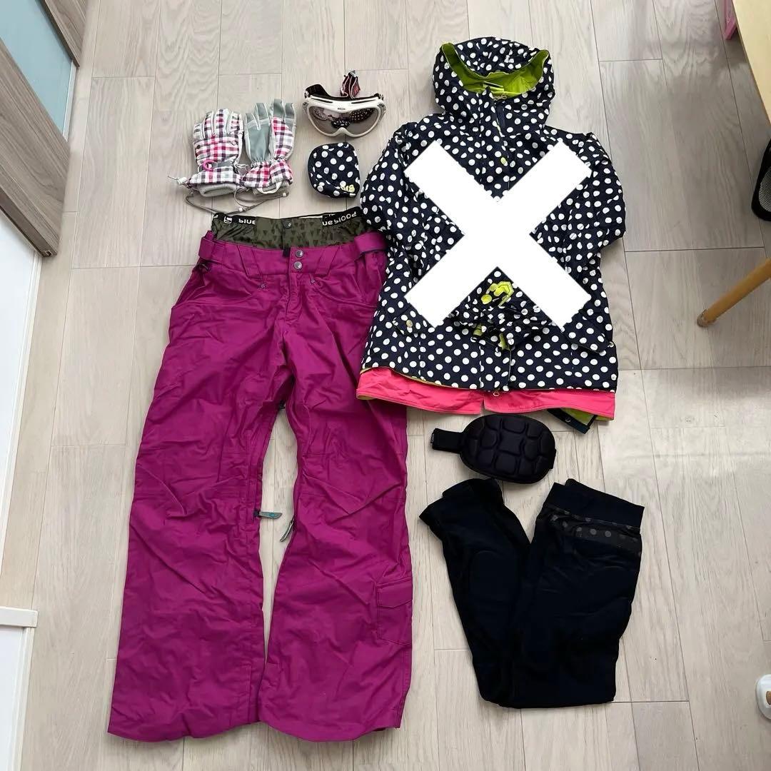 【スターターセット】スノボウェア　スキーウェア　プロテクター　ゴーグル　パット