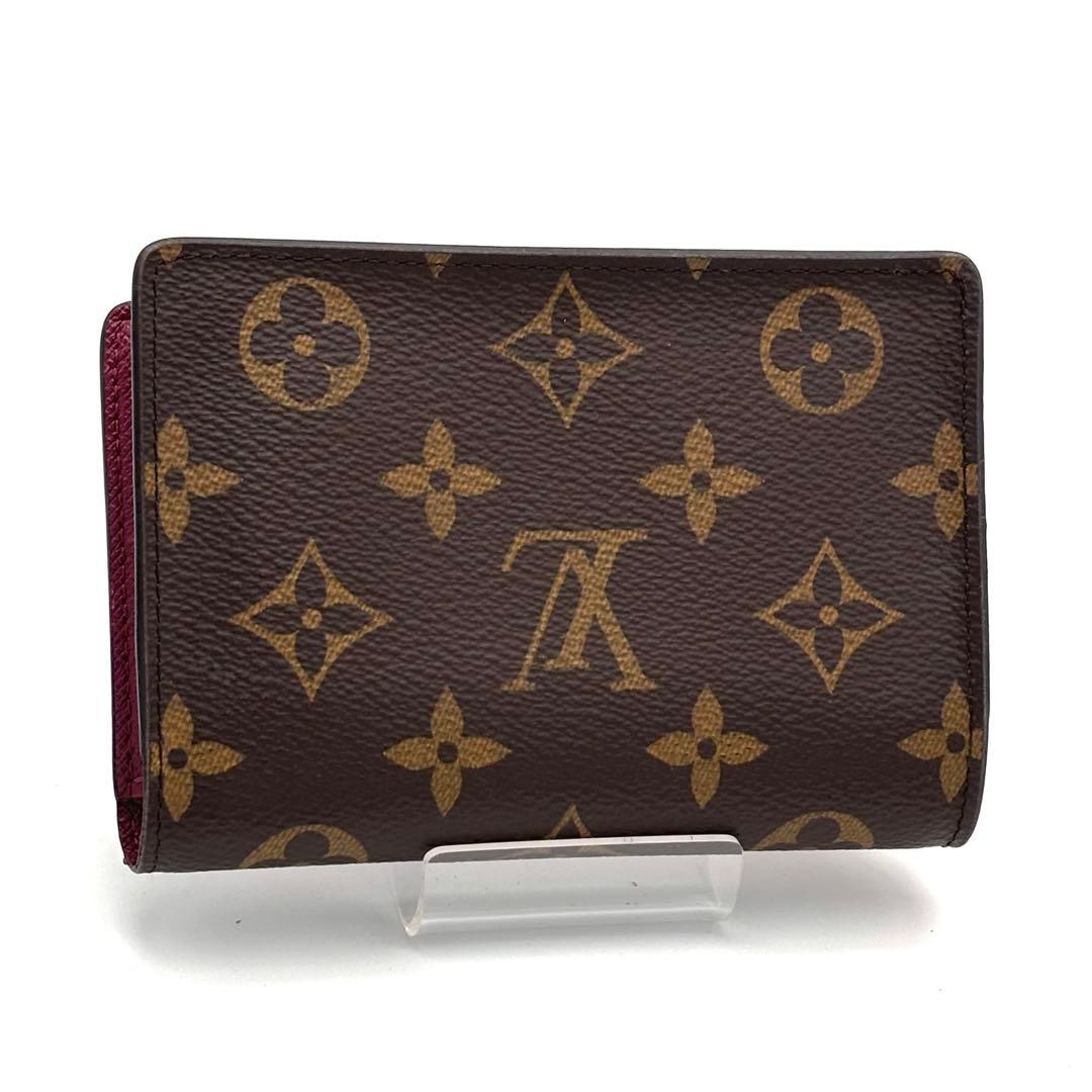 ルイヴィトン モノグラム ポルトフォイユ ジュリエット フューシャ 二つ折り財布