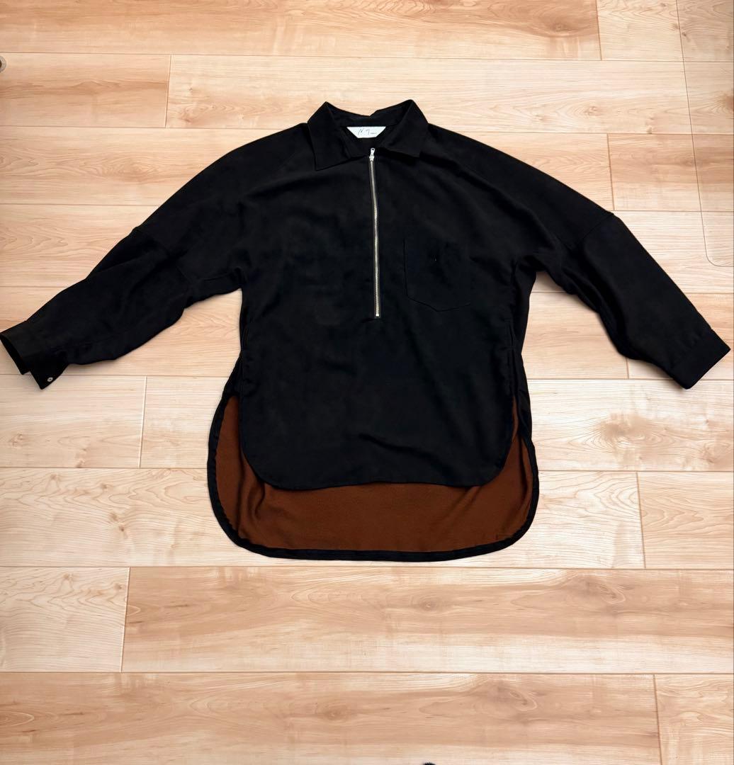 トップス VEGAN LEATHER SKIPPER LONG LS ZIP SHIRT