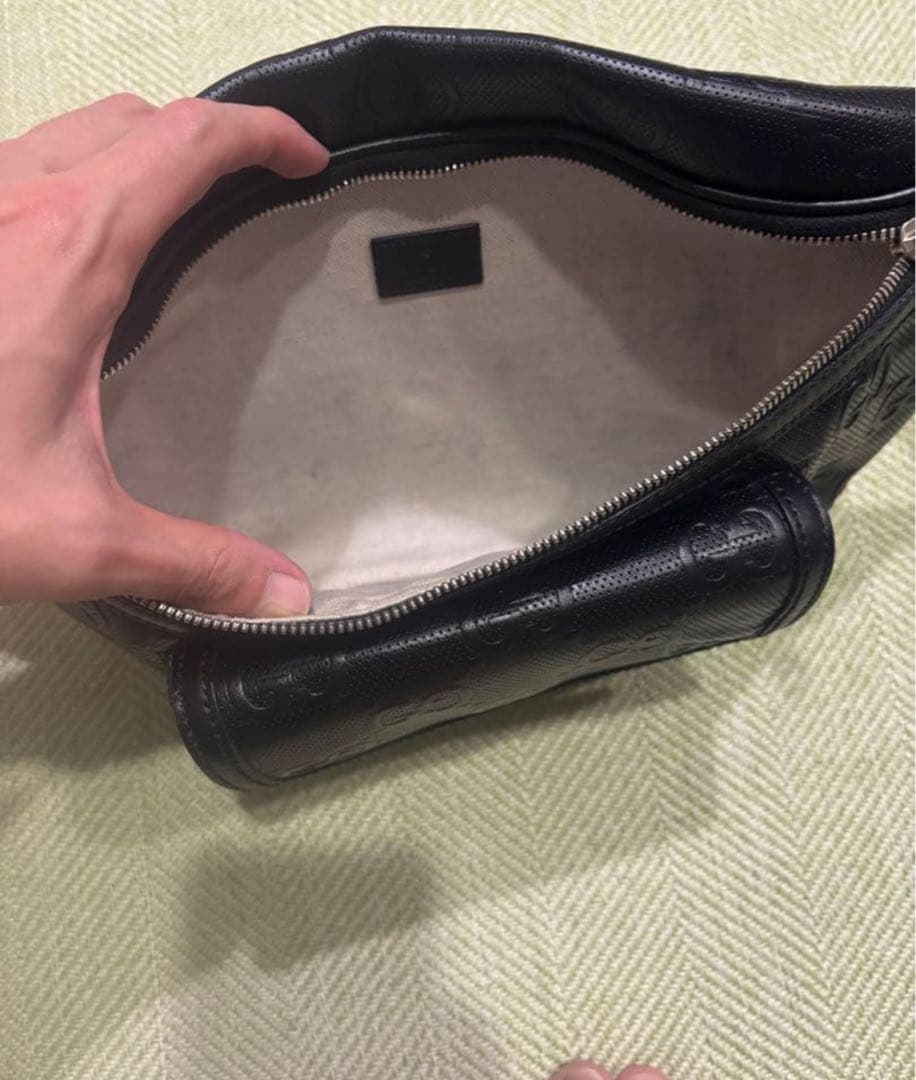 GUCCI グッチ GGエンボス レザー ベルトバッグ即決OK
