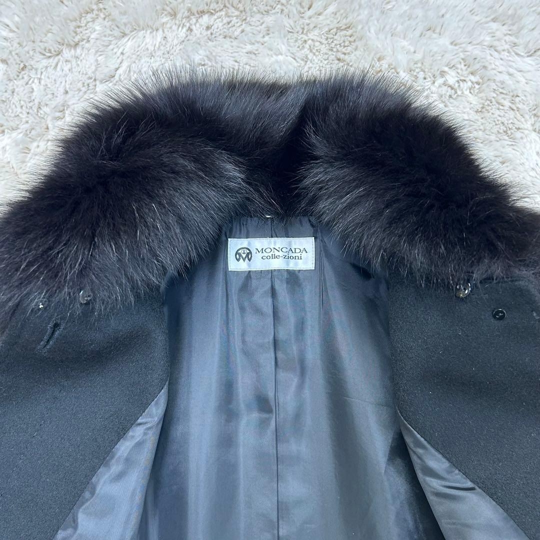 極美品⭐︎ SAGAFURS カシミヤ 100% ベルト コート 黒 フォックス