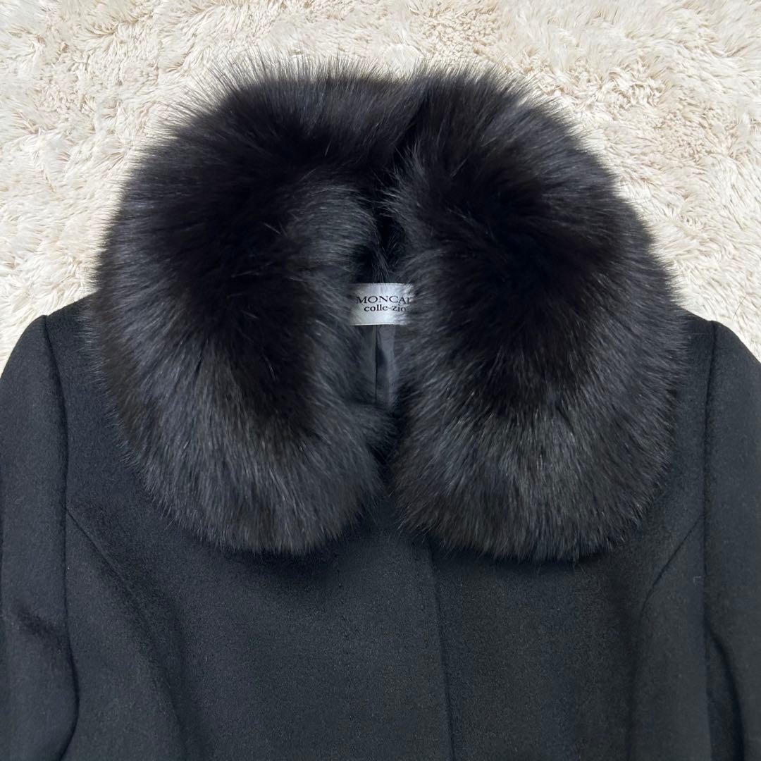 極美品⭐︎ SAGAFURS カシミヤ 100% ベルト コート 黒 フォックス