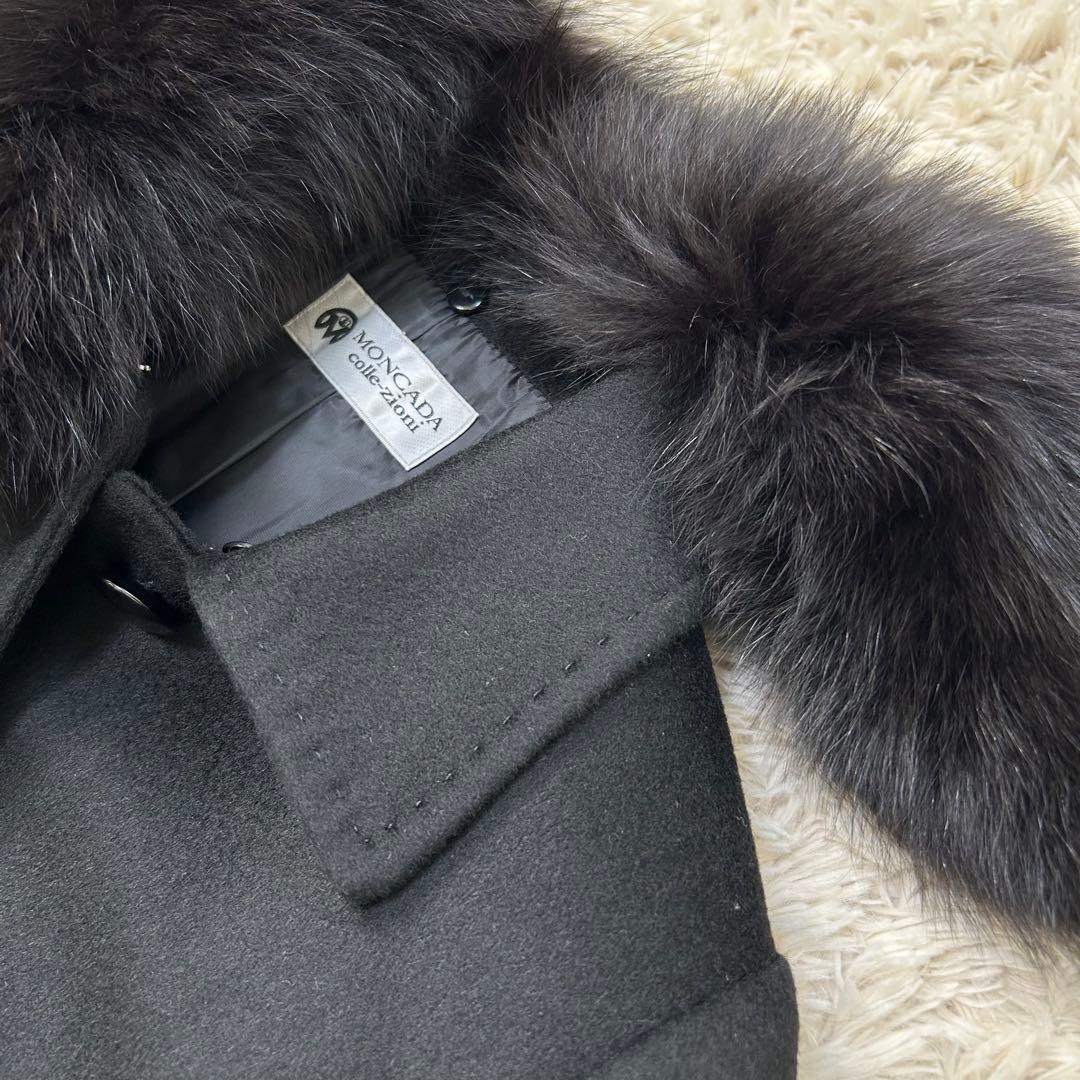 極美品⭐︎ SAGAFURS カシミヤ 100% ベルト コート 黒 フォックス