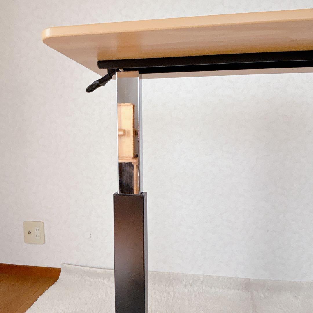 廃番品】ニトリ 昇降デスク ベッドサイド キャスター付き 高さ調節