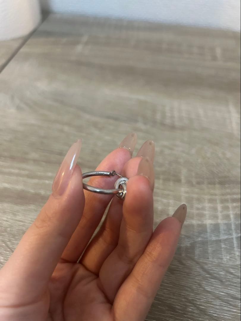 セリーヌ　シルバー フープピアス 片耳用