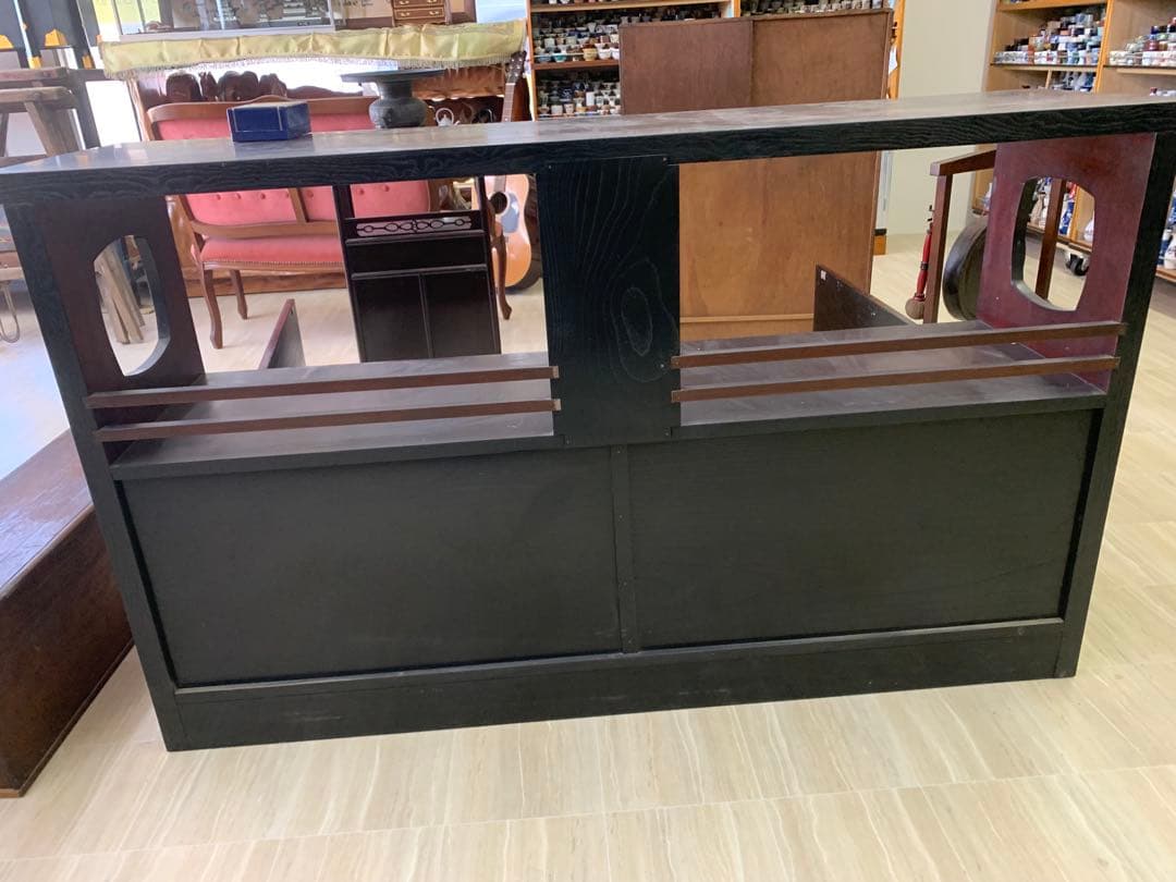 木製伝統的日本棚、3引き出し付き