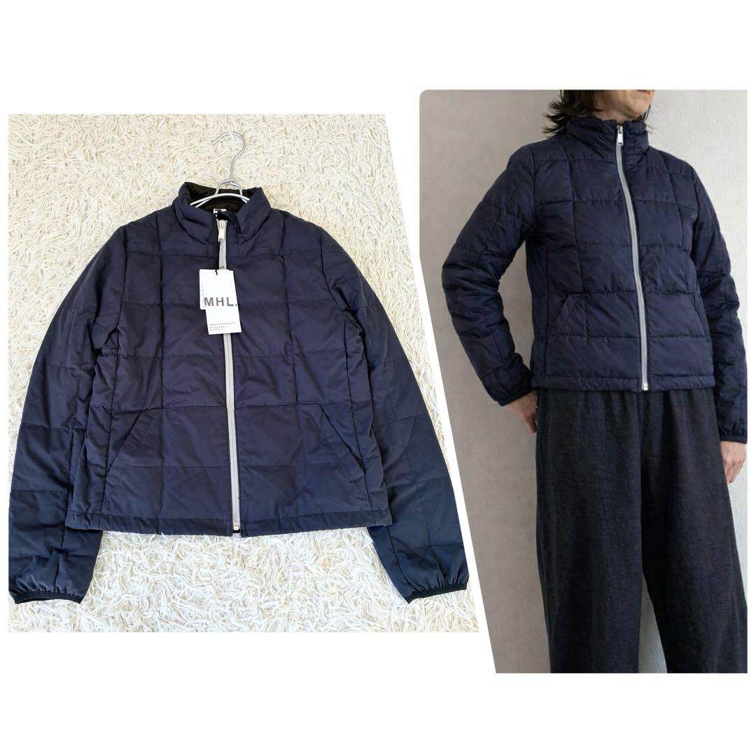 タグ付 MHL. マーガレットハウエル コンパクトショート丈ダウンジャケット 紺
