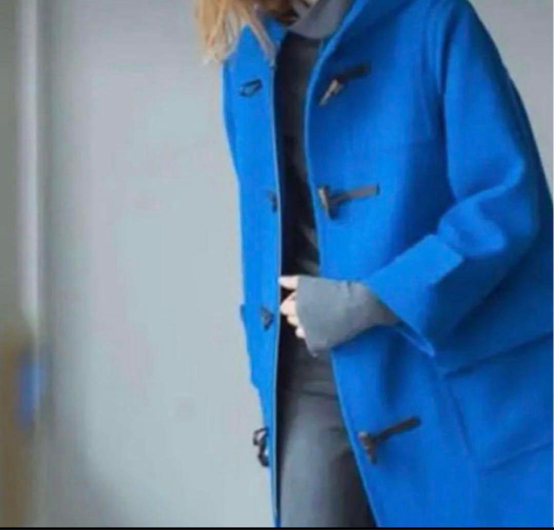 美品　ミラオーウェン　ロイヤルブルー　ロング　ダッフルコート　ブルー