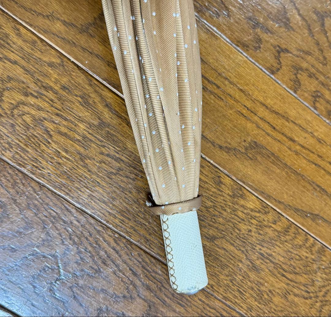 マリアフランチェスコ　長傘　ベージュ　fox ドット