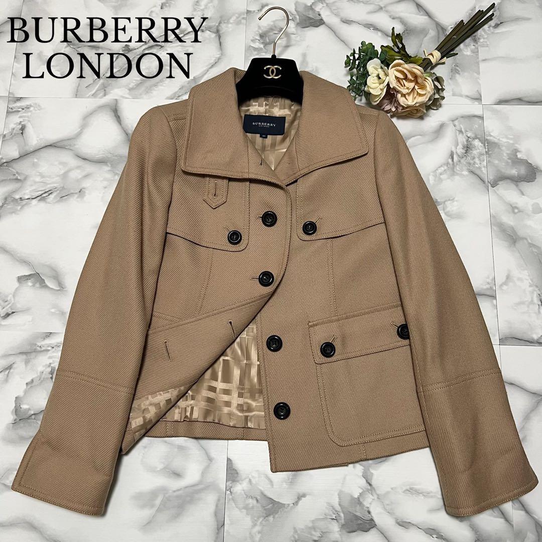 【美品】バーバリーロンドン　ショートコート　ジャケット　メガチェック　40