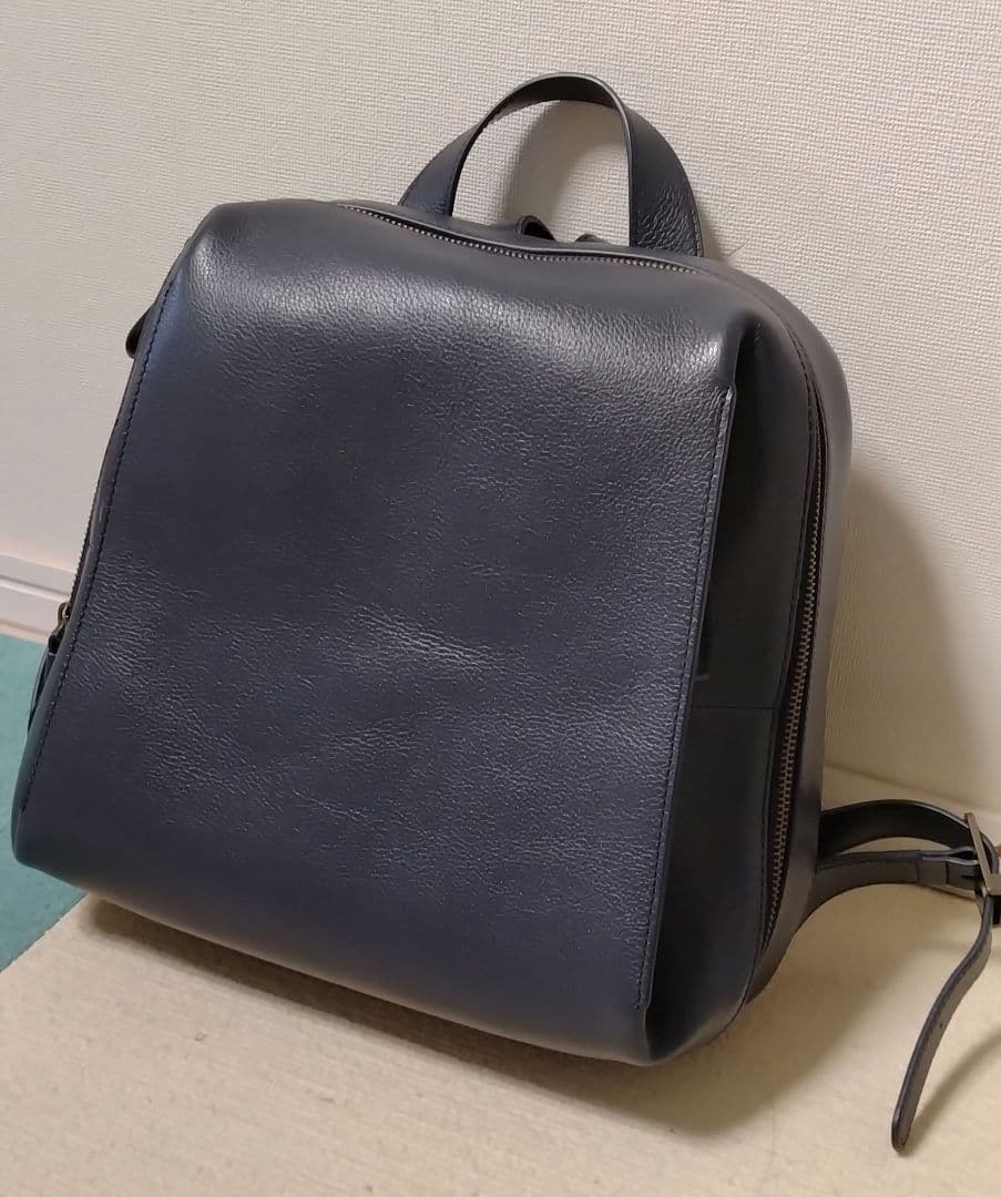 【美品】マザーハウス カゼマトウ Mサイズ ネイビー　品質保証カード付き