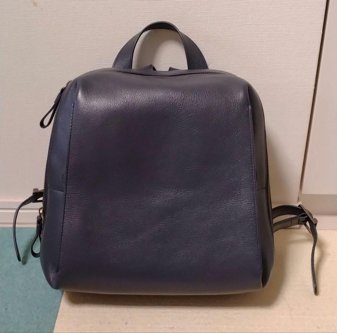 【美品】マザーハウス カゼマトウ Mサイズ ネイビー　品質保証カード付き