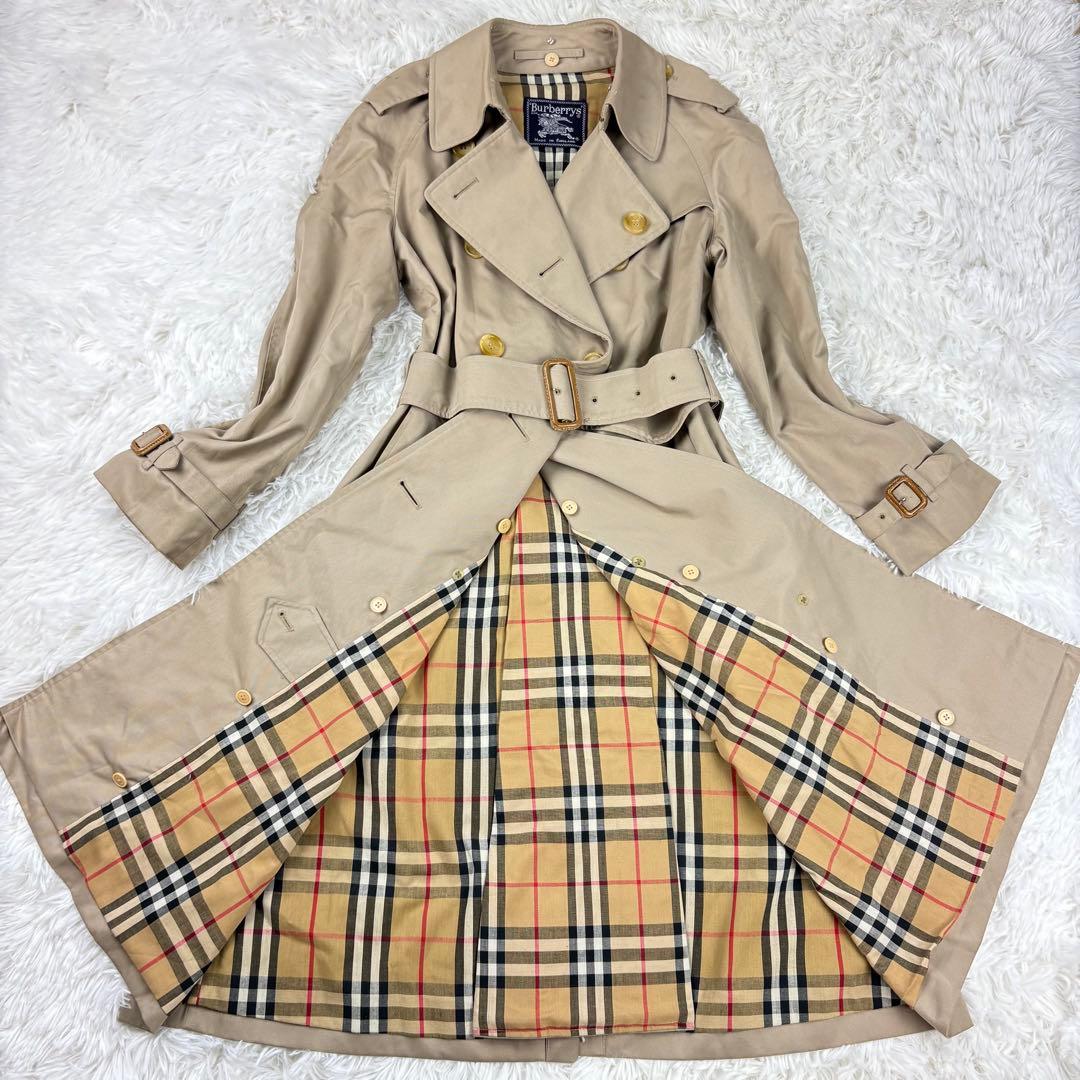 Burberrys バーバリー　トレンチコート　ロング丈　ベルト付き　ベージュL