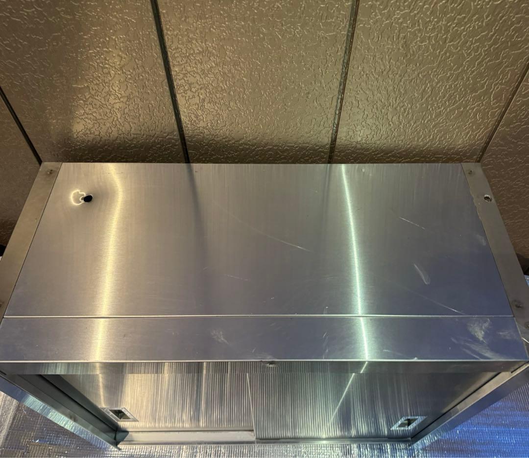 スライド扉式　吊り棚　ステンレス製品　食器棚　収納棚　中古品