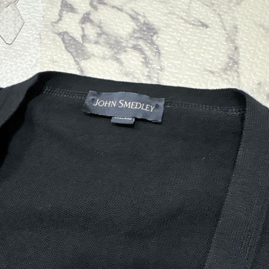 John Smedley ブラックカーディガン サイズM〜L