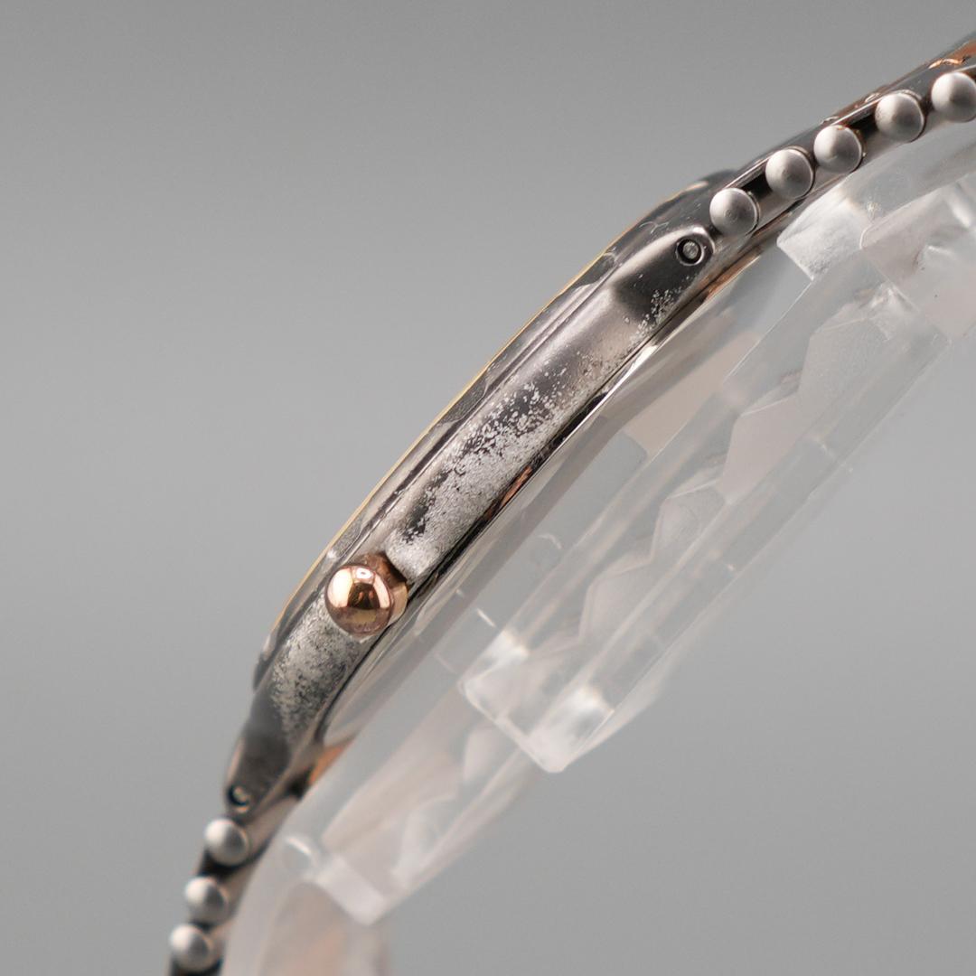 稼働 LONGINES グレー デイト ラウンド 腕時計 新品電池 クォーツ