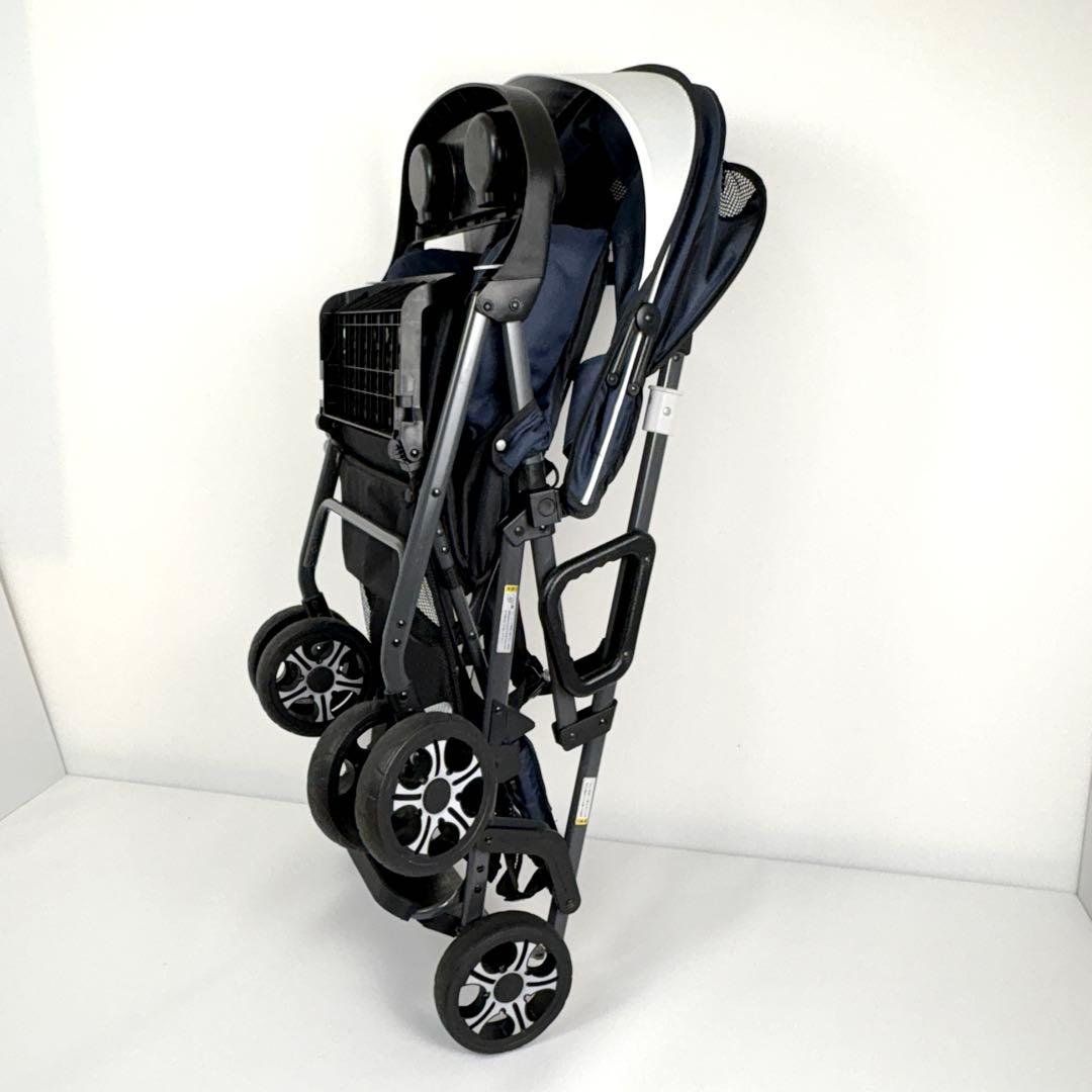 KATOJI カトージ 2人乗りベビーカー 二人でゴー　ネイビー