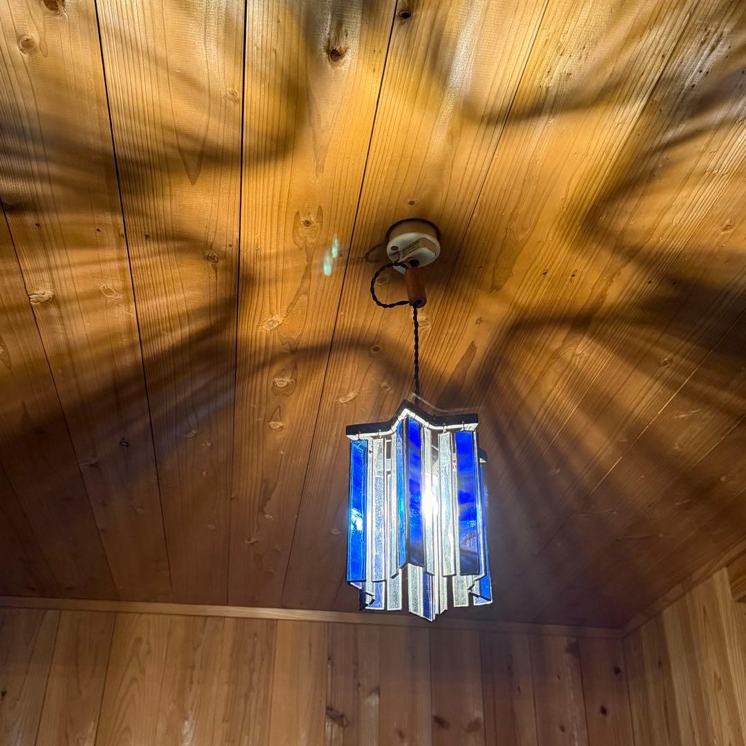 アンティークガラスのステンドグラス・ペンダントライト