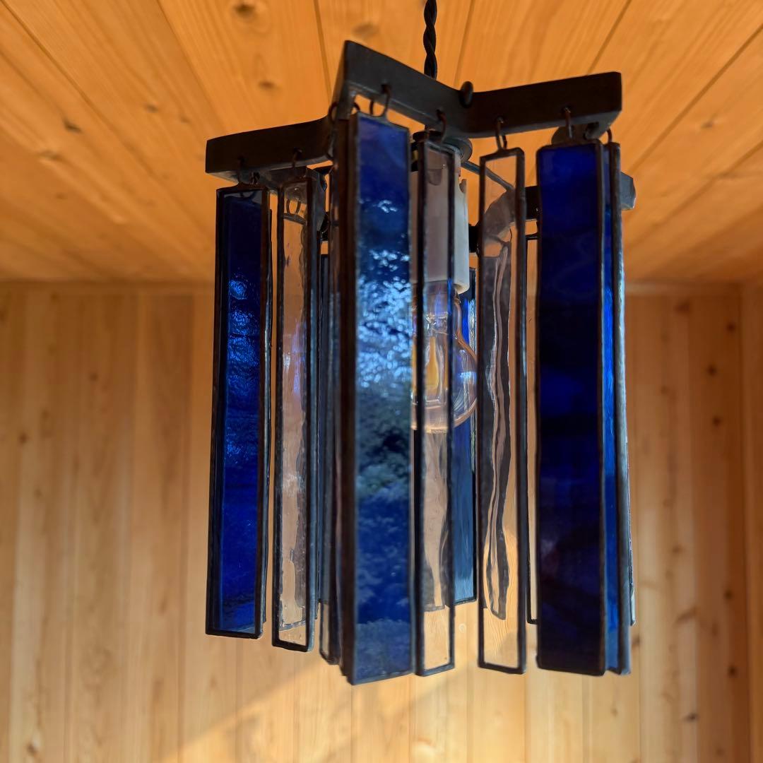 アンティークガラスのステンドグラス・ペンダントライト