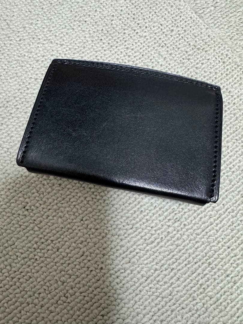 お*ん様 【最終値下げ！】 万双 厚コバ コンパクト財布 ブラック 美品