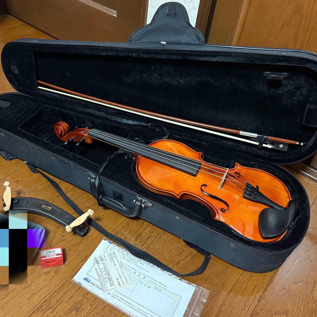 バイオリン 初心者セット VS-1 4/4 肩当て ケース 松脂 保証書 付き
