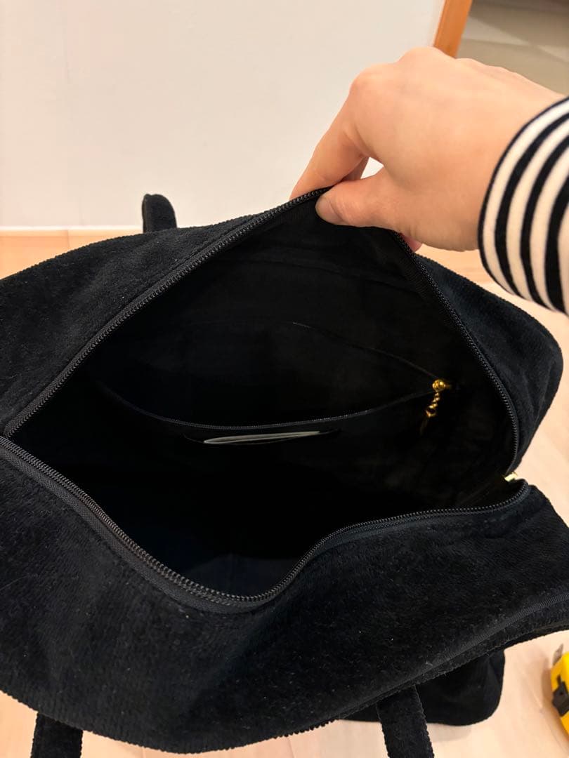 美品 フェイラー FEILER ハンドバッグ ボストンロゴ シェニール織 大容量