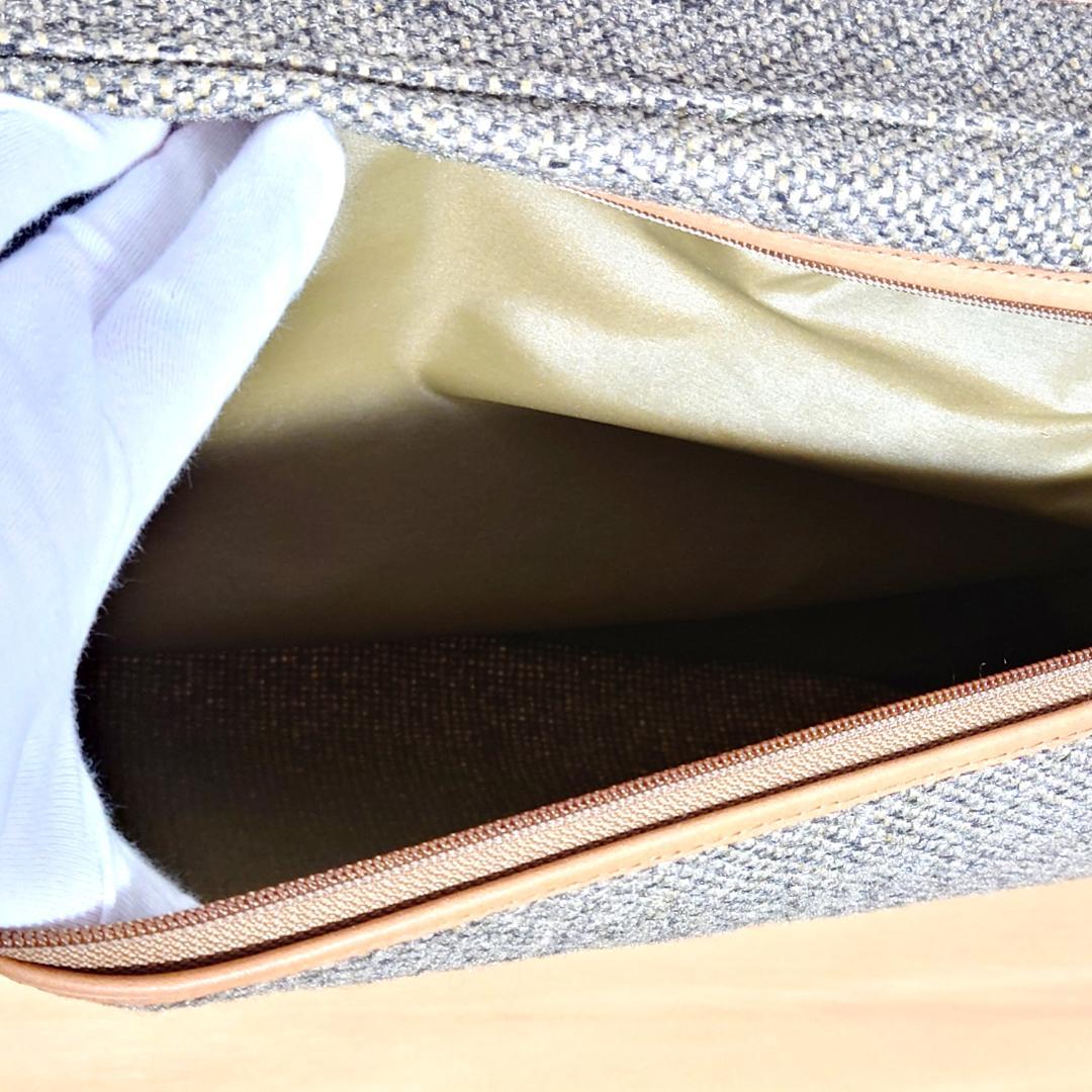 ハートマン 2way ツイード×レザー ガーメントバッグ ブリーフケース