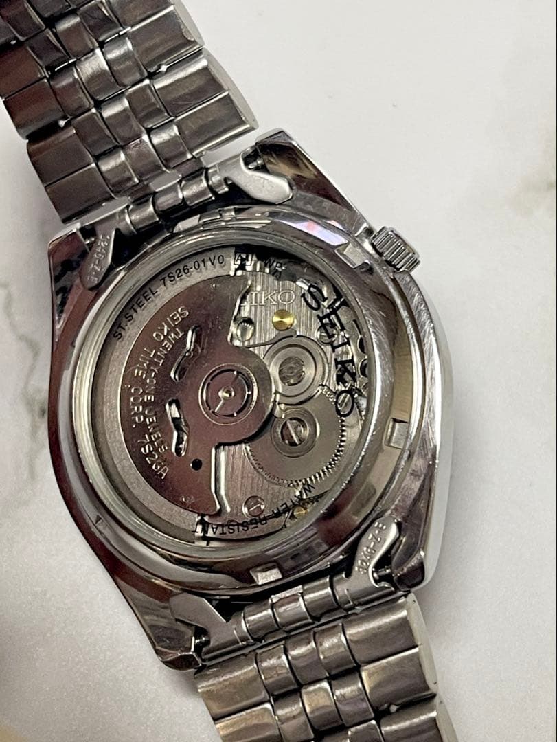1995年11月製 セイコー5 オートマチック デイデイト　裏スケ　7S26