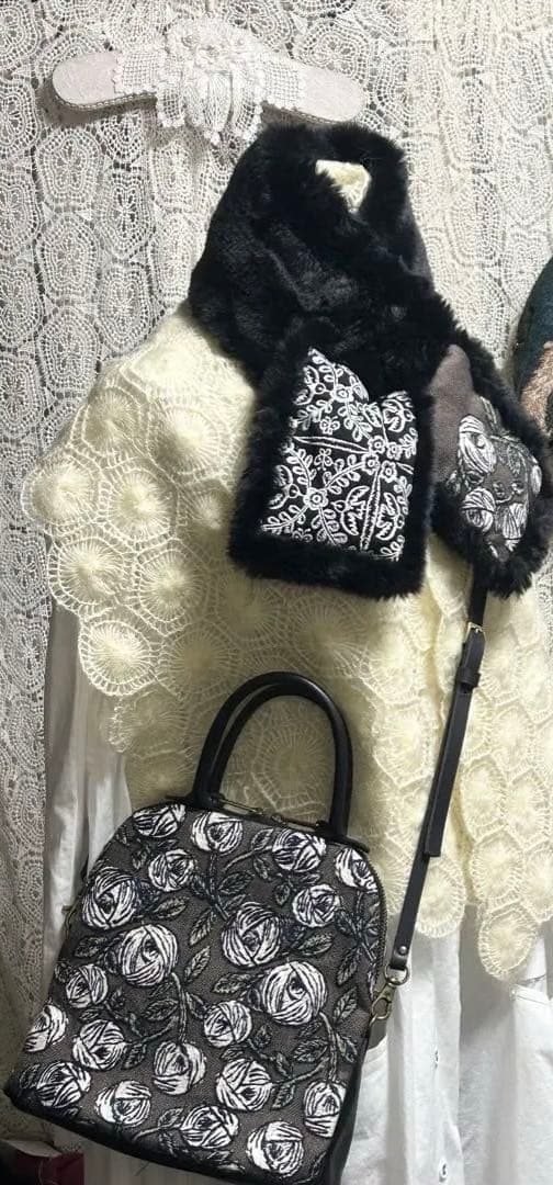 51216Cミナペルホネンハンドメイド おすましブガッティ＆マフラーセット