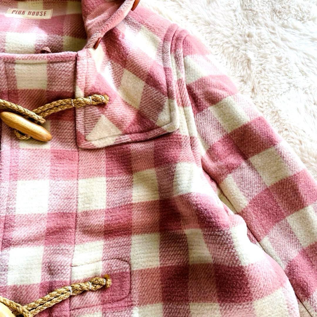 入手困難　美品　ピンクハウス　F チェック　ダッフルコート ピンク　トグル