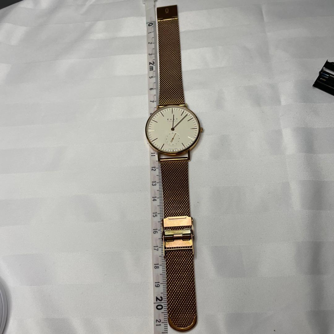 ✨大幅お値下げ✨knot ノット　ペアウォッチ　ブラック　ローズゴールド