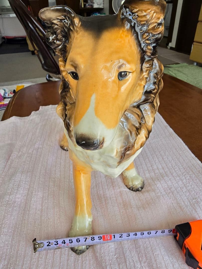 シェルティ　置物　陶器　高級舶来品　コリー　名犬ラッシー