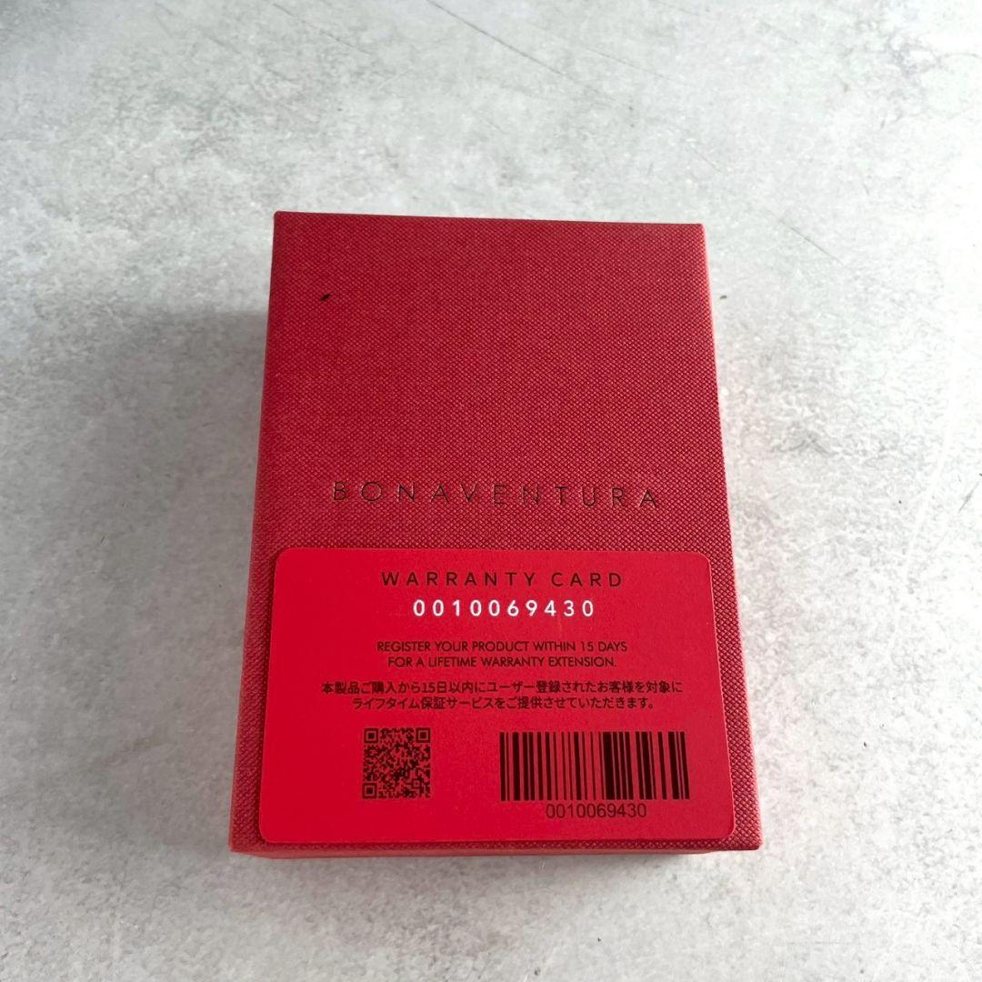 未使用級 現行●BONAVENTURA バッグチャーム キーホルダー レザー 黒