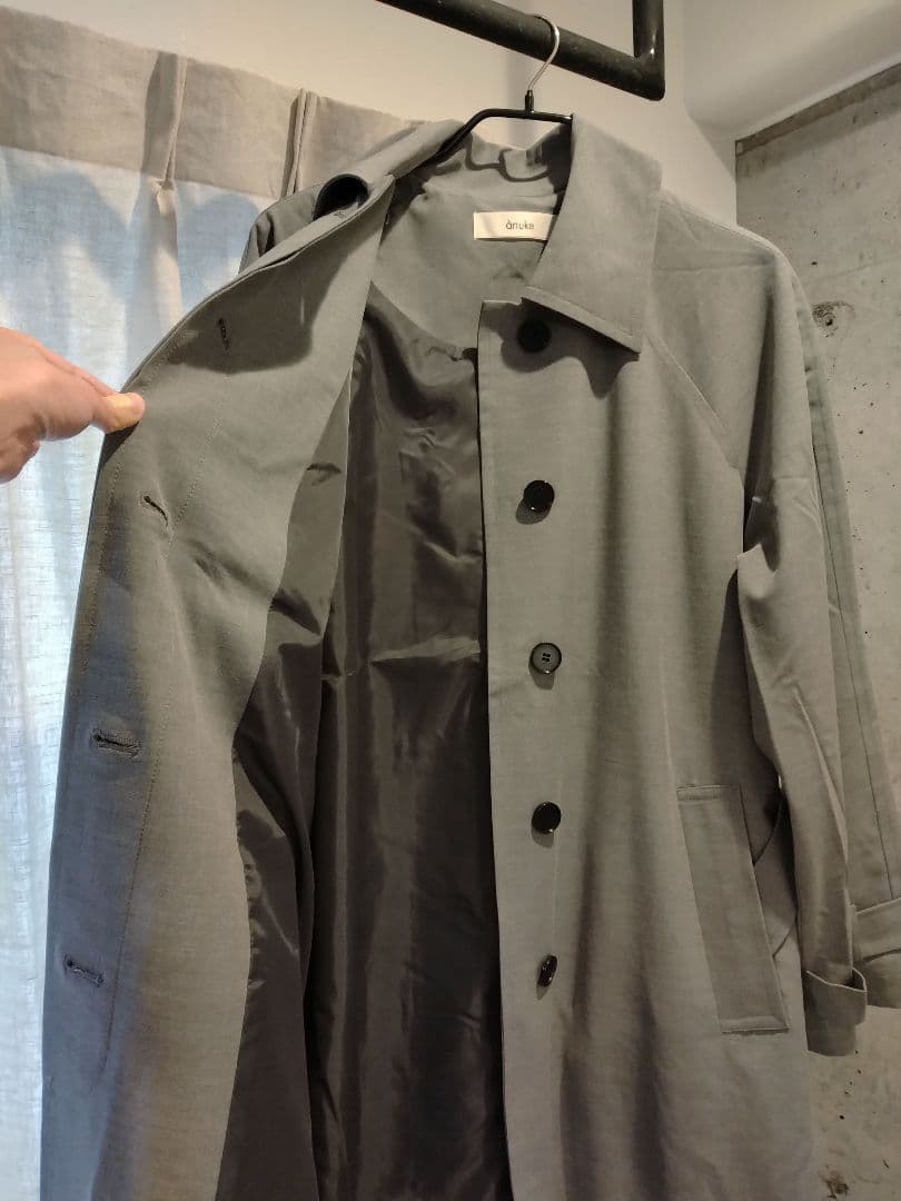 anuke Soutiencollar Raglan Coat グレー
