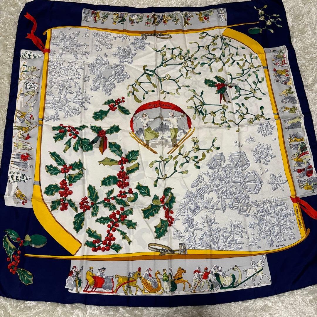 美品✨HERMES エルメス　去年の雪　Neige d'Antan カレ90
