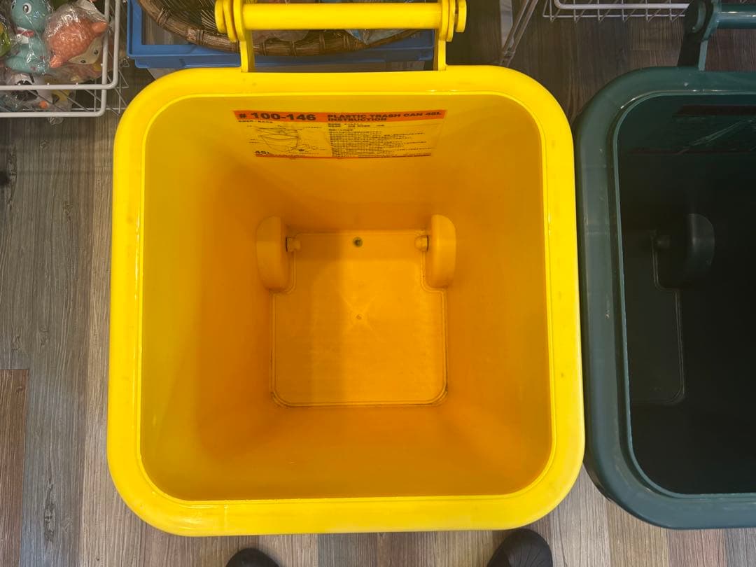 ダルトン　PLASTIC TRASH CAN 45L 3点まとめて　赤　黄色　緑