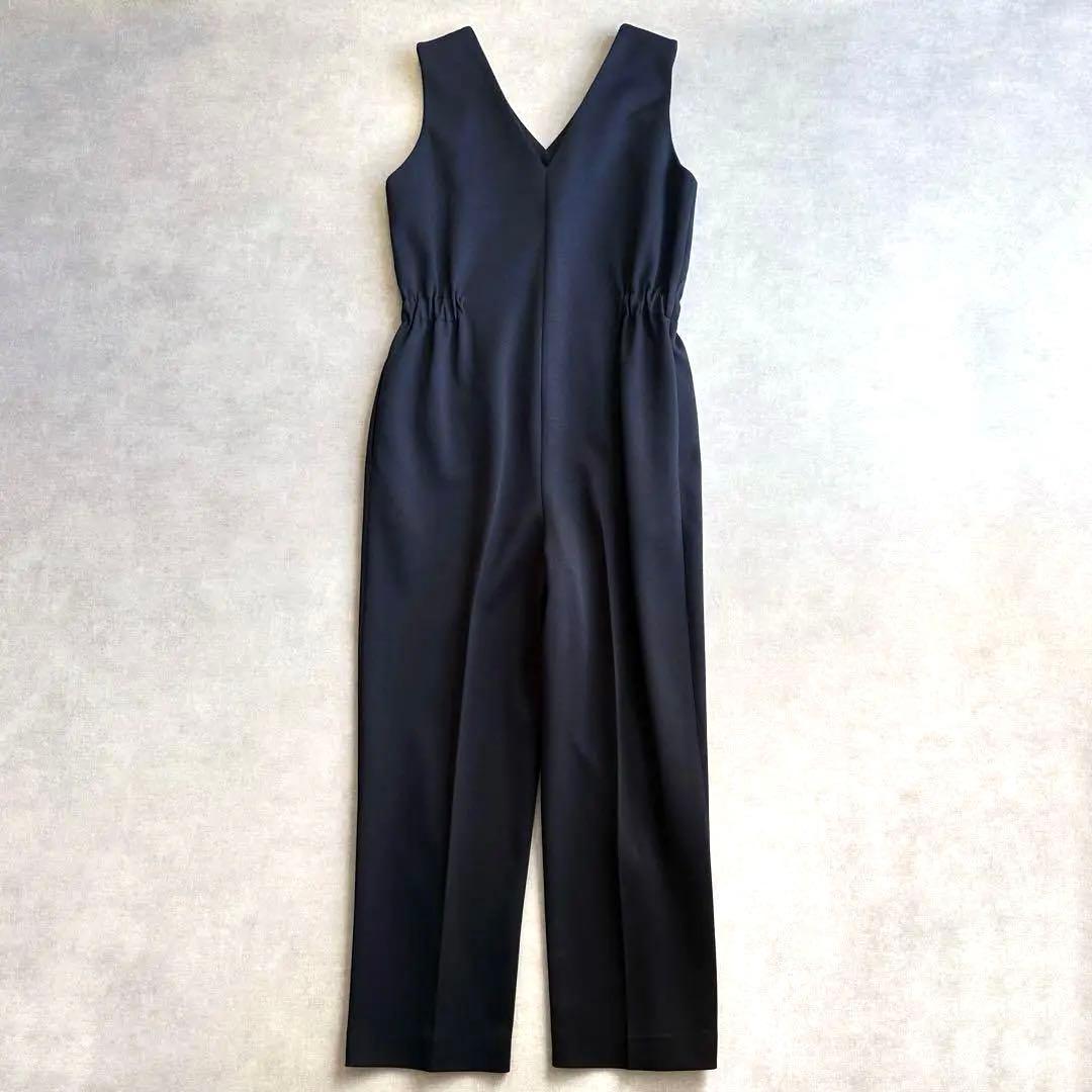 美品▲ebure エブール //オールインワン▲ジャンプスーツ ネイビー　濃紺