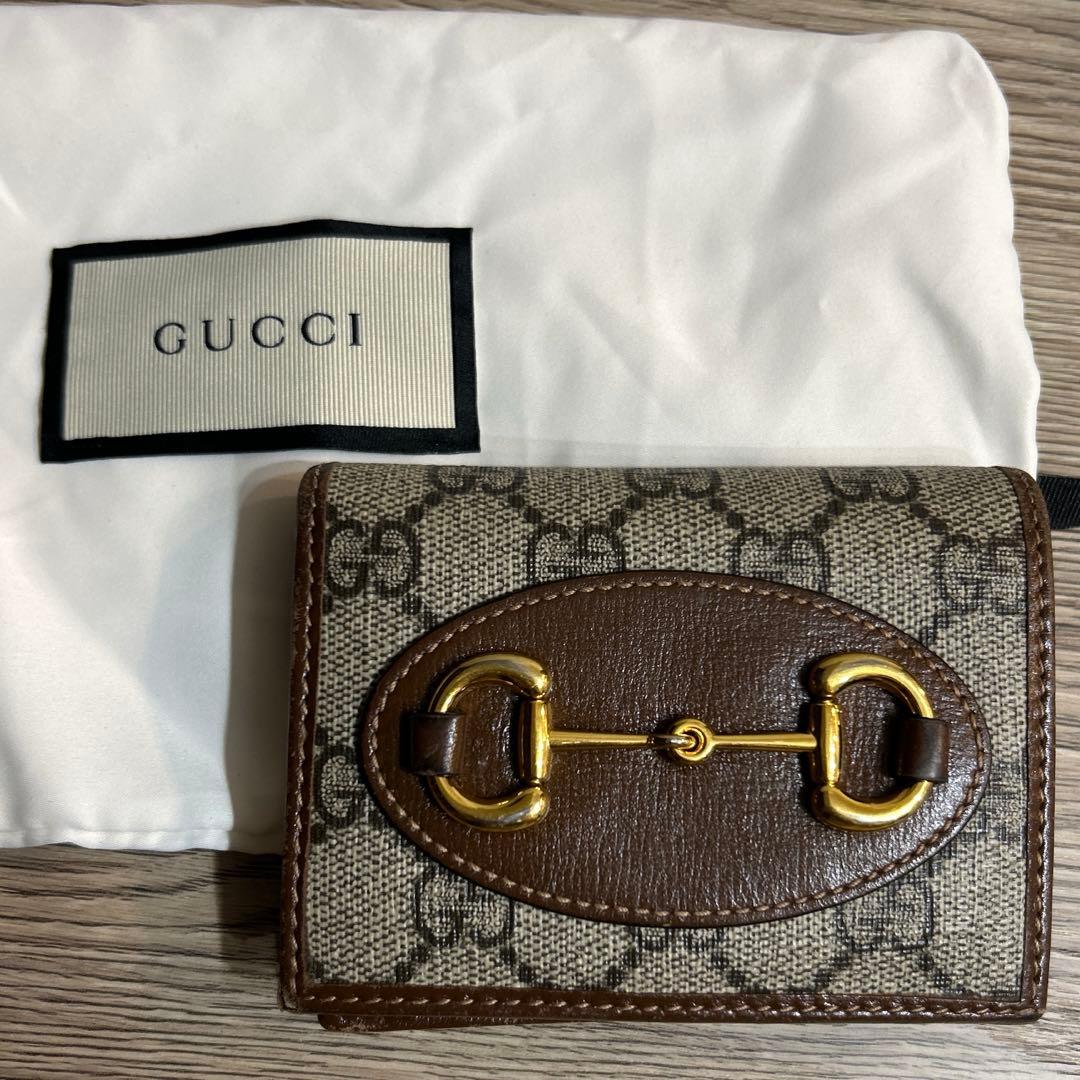 GUCCIグッチ GG ホースビット 1955 二つ折財布　ミニウォレット