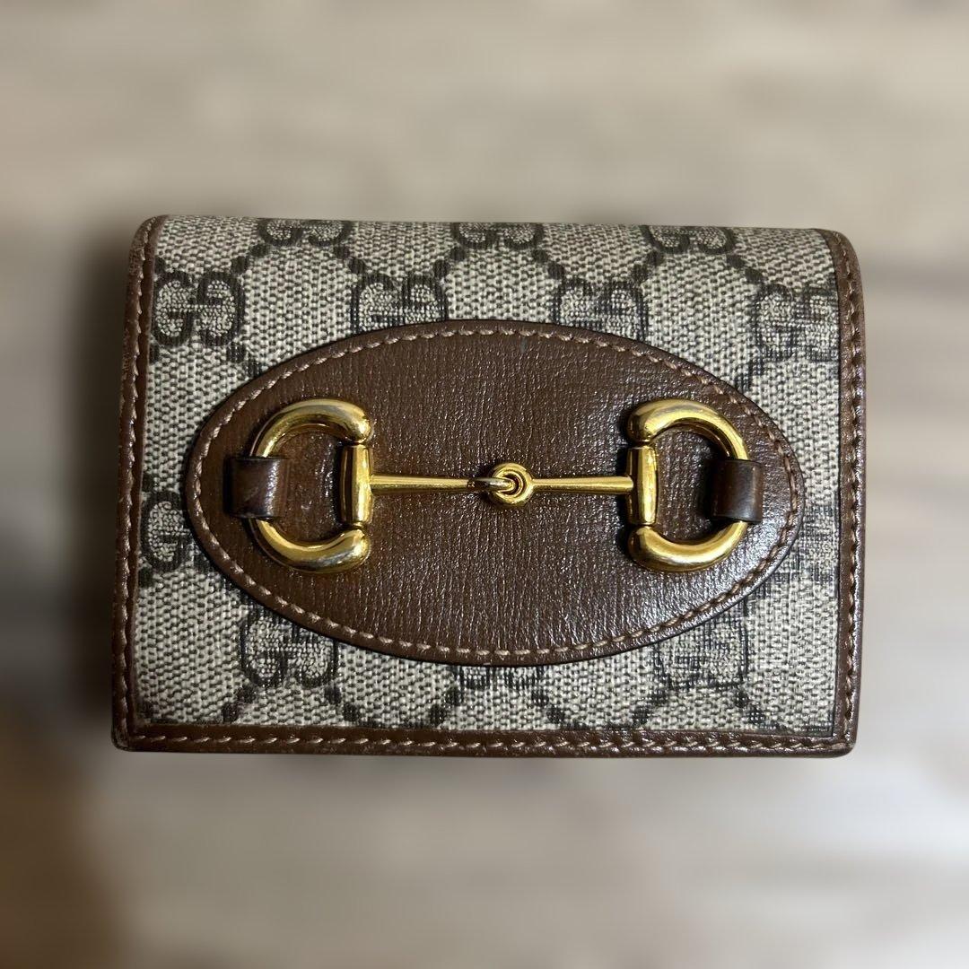 GUCCIグッチ GG ホースビット 1955 二つ折財布　ミニウォレット