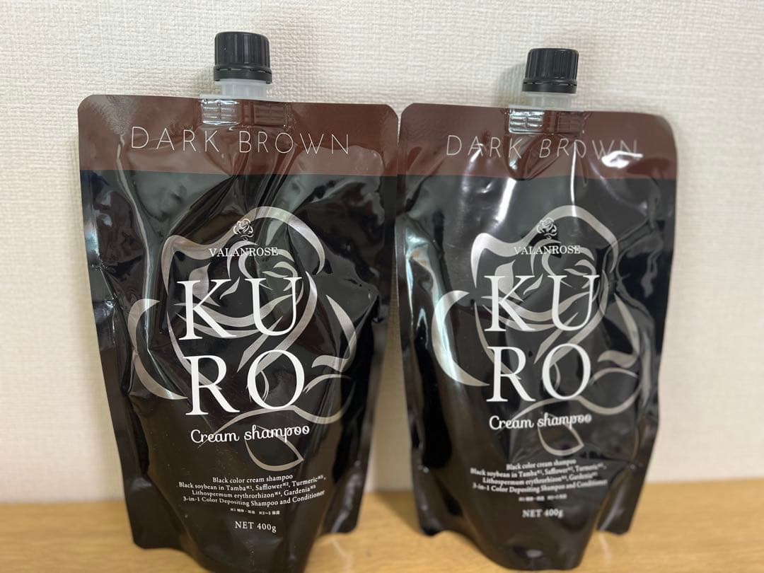 KURO ダークブラウン クリームシャンプー 400g 2個セット