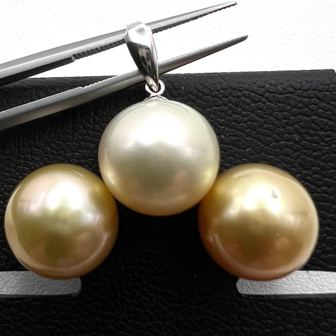 プラチナpt900 ペンダントトップ　南洋白蝶真珠セミバロック　2.65 g