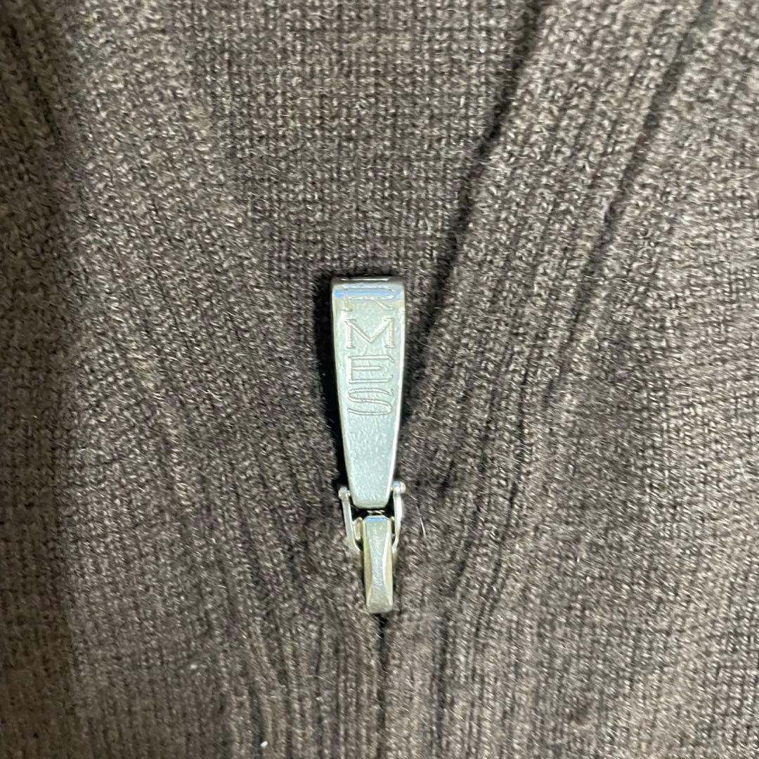 希少 HERMES エルメス カシミヤ ジップアップ カーディガン ブラウン