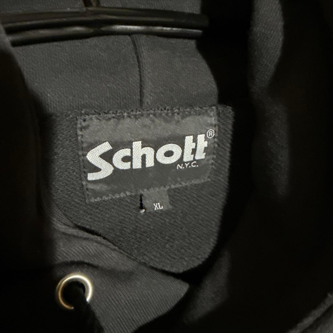 Schott ゴーストライダー ブラックパーカー