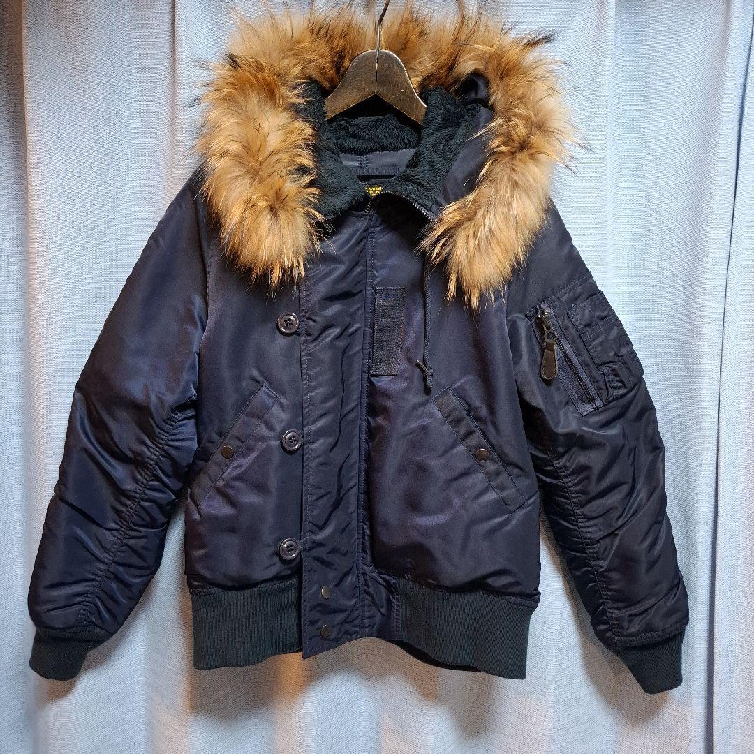 【HOUSTON】Ｎ－２Ｂ　Mサイズ　ヒューストン　ジャケット　ネイビー