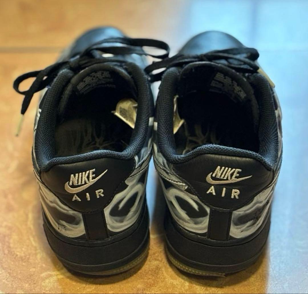 j【希少】Nike ナイキ エアフォース1 ブラックスケルトン 27.5