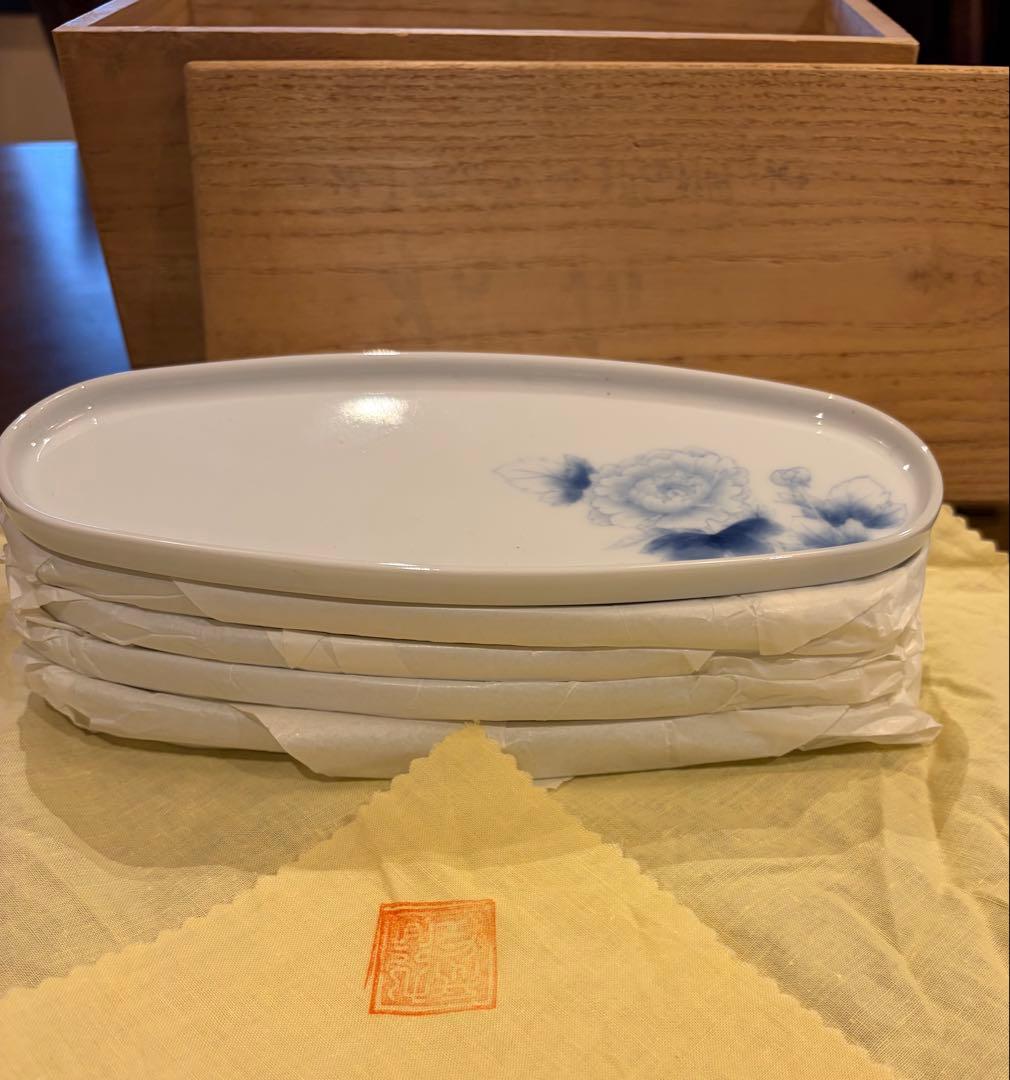 宮内庁御用達 山本長左 作 楕円皿