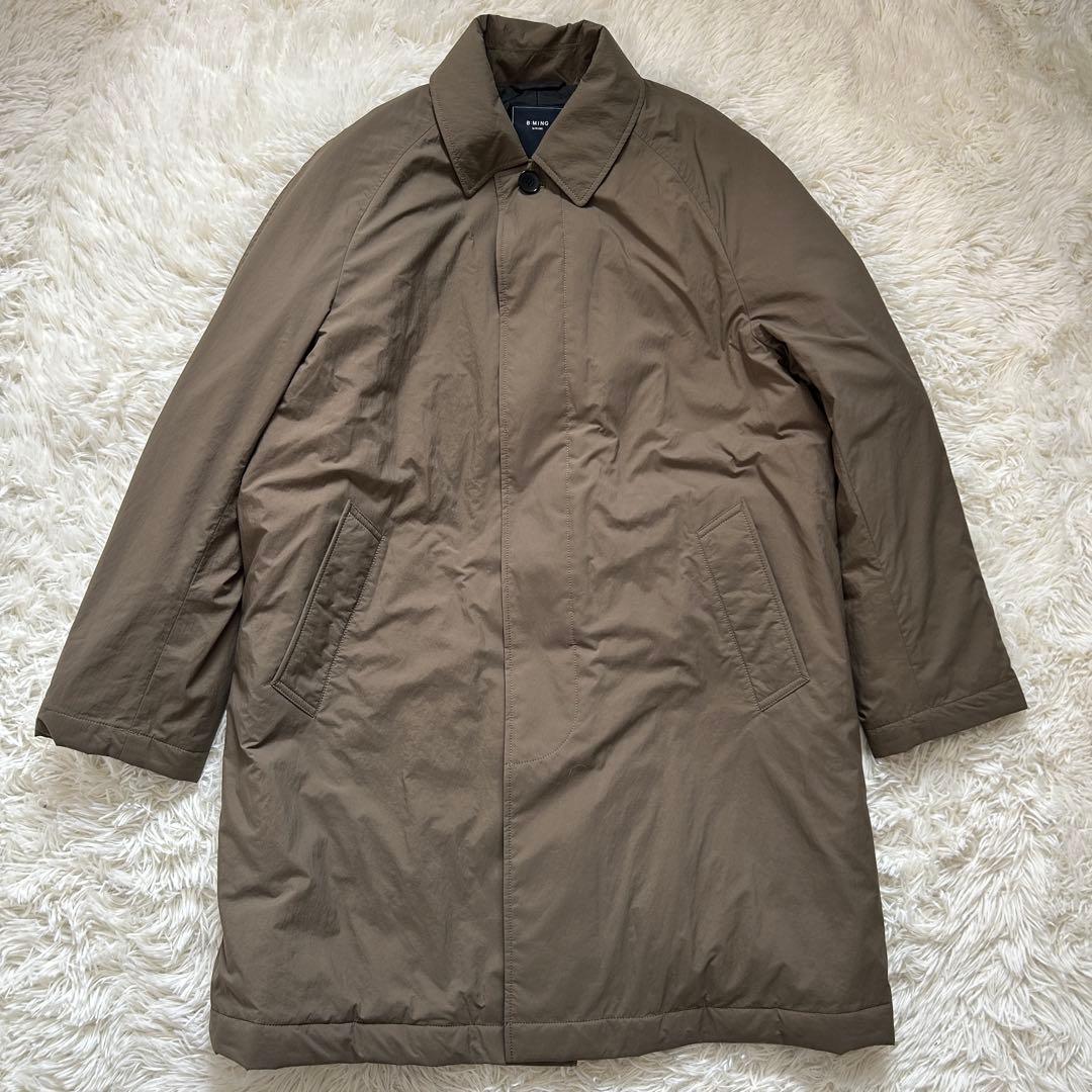 ビーミングバイビームス　Sorona 中綿 ステンカラーコート　カーキ　M