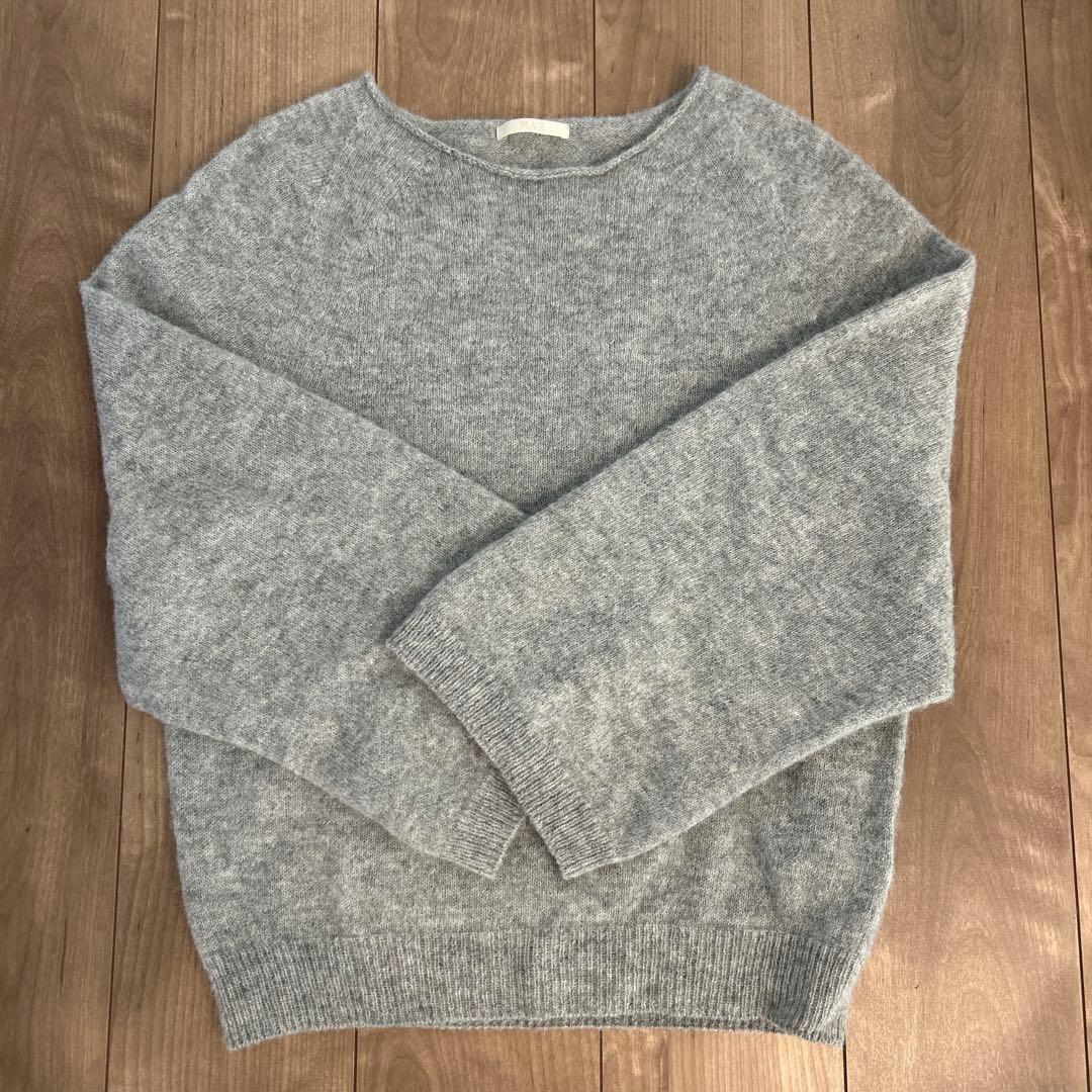 25FW plage Baby Alpaca ラグラン プルオーバー　グレー