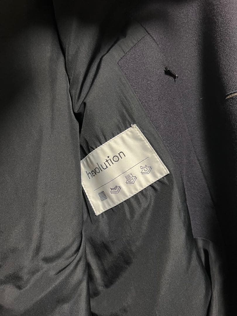 【格安】Hevo OSTUNIシングルベルテッドウールコートネイビー50